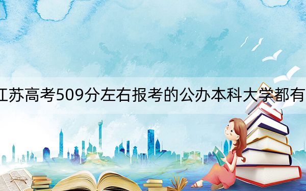 江苏高考509分左右报考的公办本科大学都有哪些?