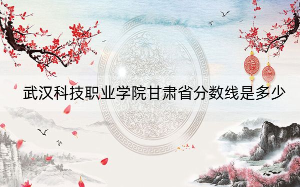 武汉科技职业学院甘肃省分数线是多少？2025年甘肃考生参考