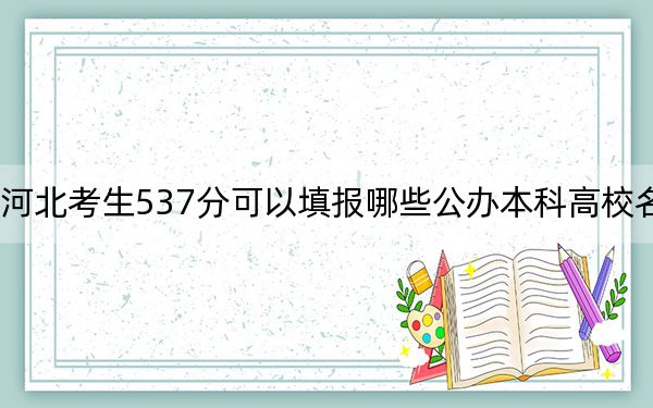 河北考生537分可以填报哪些公办本科高校名单？ 2024年一共43所大学录取