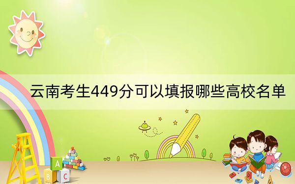 云南考生449分可以填报哪些高校名单？（供2025年考生参考）