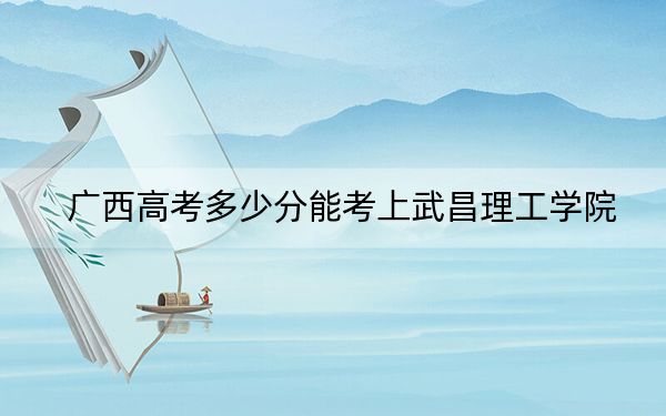 广西高考多少分能考上武昌理工学院?2024年历史类425分 物理类投档线389分