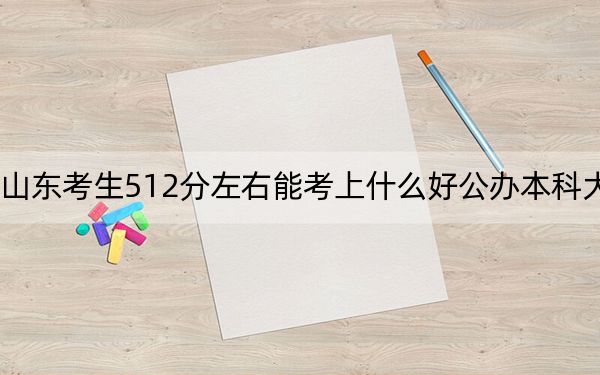 山东考生512分左右能考上什么好公办本科大学？ 2024年一共20所大学录取