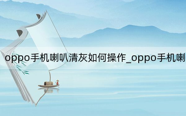 oppo手机喇叭清灰如何操作_oppo手机喇叭清灰