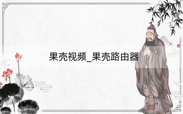 果壳视频_果壳路由器