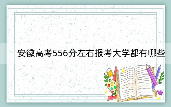 安徽高考556分左右报考大学都有哪些？ 2024年录取最低分556的大学