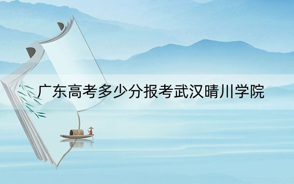 广东高考多少分报考武汉晴川学院?附2022-2024年最低录取分数线