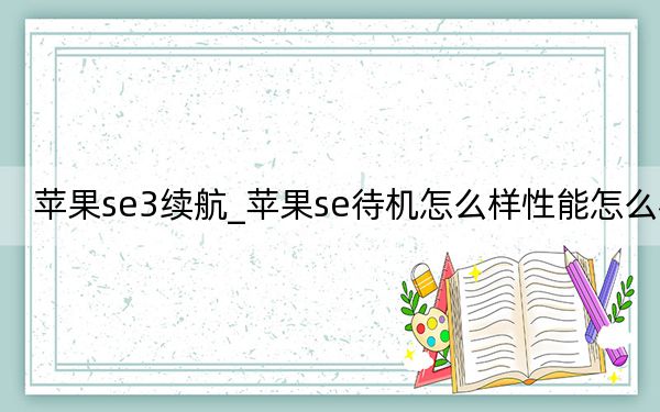 苹果se3续航_苹果se待机怎么样性能怎么样