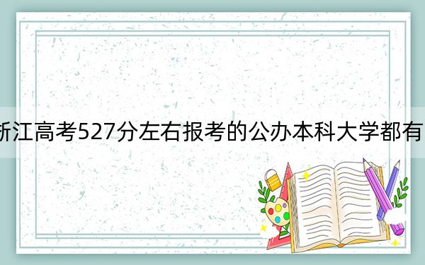 浙江高考527分左右报考的公办本科大学都有哪些?(供2025届高三考生参考)
