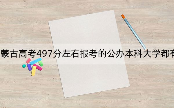 内蒙古高考497分左右报考的公办本科大学都有哪些?(附带2022-2024年497左右大学名单)