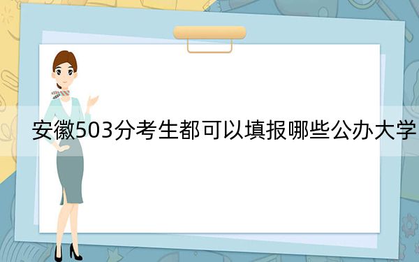 安徽503分考生都可以填报哪些公办大学? 2024年一共70所大学录取
