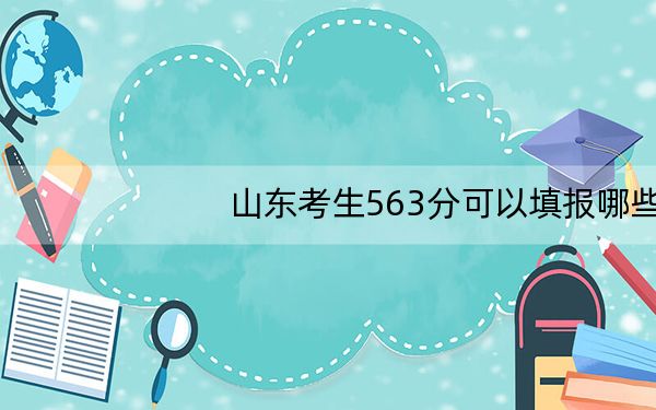 山东考生563分可以填报哪些高校名单? 2024年录取最低分563的大学