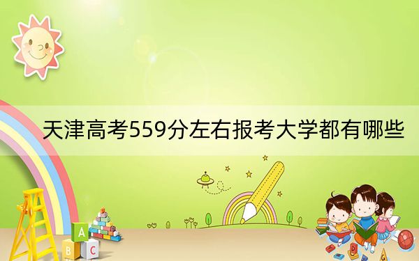 天津高考559分左右报考大学都有哪些? 2024年一共30所大学录取