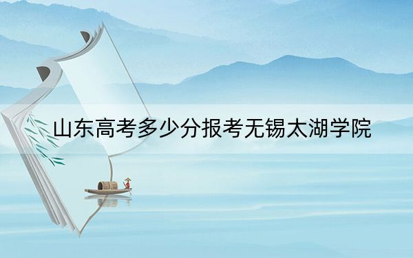 山东高考多少分报考无锡太湖学院?2024年综合最低分455分