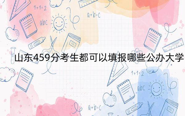 山东459分考生都可以填报哪些公办大学?