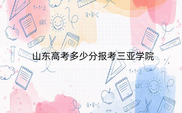 山东高考多少分报考三亚学院?2024年综合投档线446分