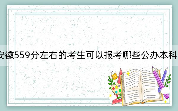 安徽559分左右的考生可以报考哪些公办本科大学？（附带近三年高校录取名单）