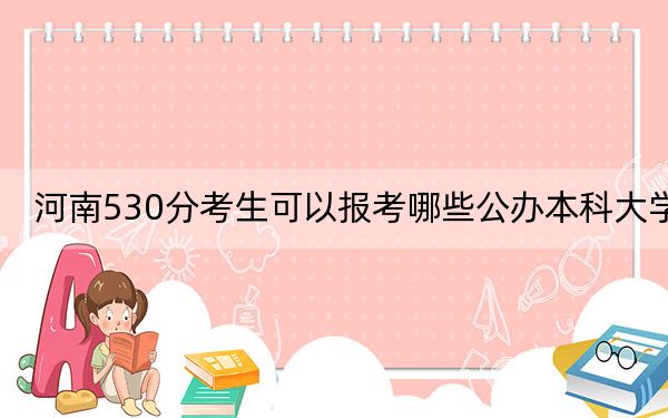 河南530分考生可以报考哪些公办本科大学? 2025年高考可以填报39所大学