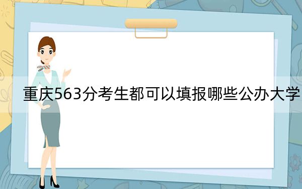重庆563分考生都可以填报哪些公办大学? 2024年一共录取14所大学