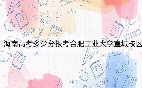 海南高考多少分报考合肥工业大学宣城校区?2024年综合录取分646分