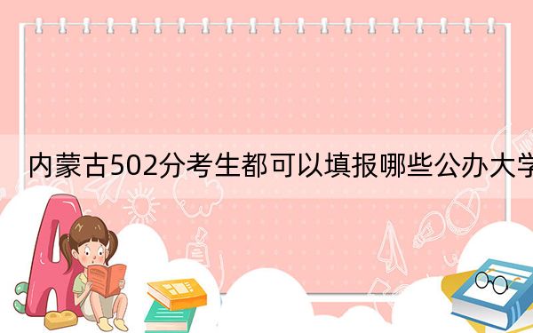内蒙古502分考生都可以填报哪些公办大学? 2024年一共17所大学录取