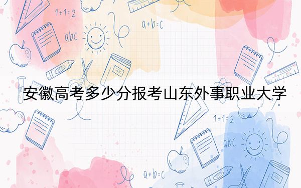 安徽高考多少分报考山东外事职业大学?附2022-2024年最低录取分数线