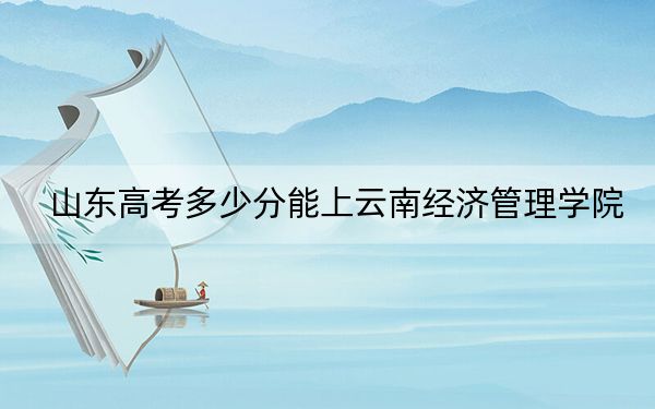 山东高考多少分能上云南经济管理学院?附2022-2024年最低录取分数线