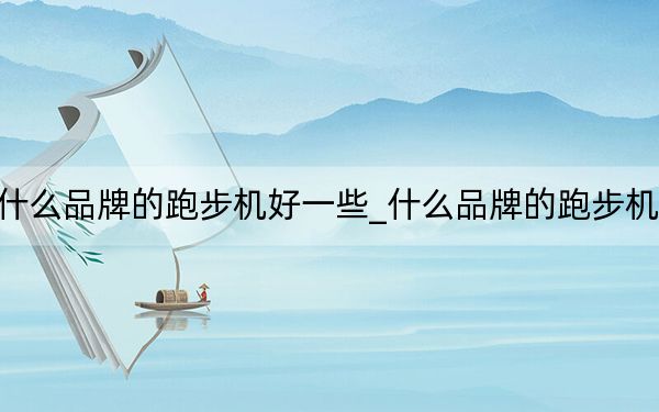 什么品牌的跑步机好一些_什么品牌的跑步机好