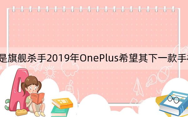 不仅仅是旗舰杀手2019年OnePlus希望其下一款手机成为旗舰产品