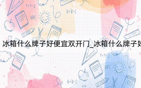 冰箱什么牌子好便宜双开门_冰箱什么牌子好