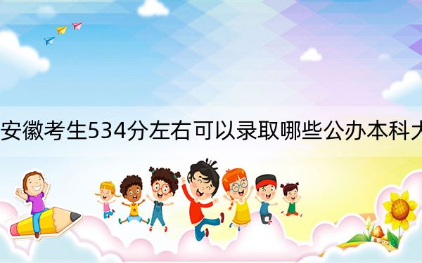 安徽考生534分左右可以录取哪些公办本科大学？