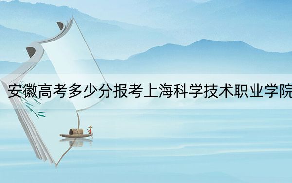 安徽高考多少分报考上海科学技术职业学院?附2022-2024年最低录取分数线