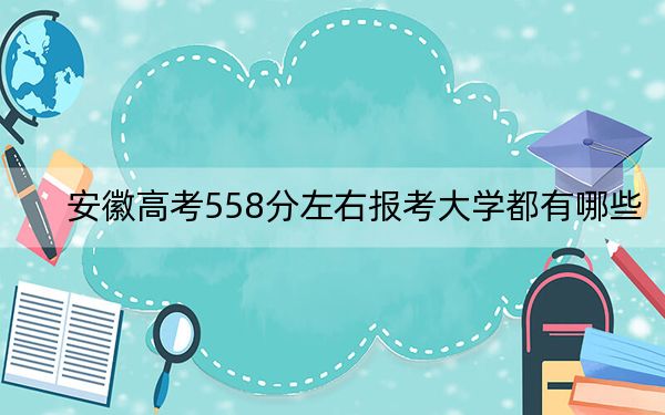 安徽高考558分左右报考大学都有哪些? 2024年录取最低分558的大学