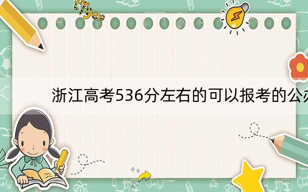 浙江高考536分左右的可以报考的公办本科大学名单! 2024年一共11所大学录取