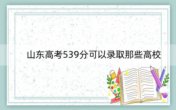 山东高考539分可以录取那些高校? 2024年一共10所大学录取