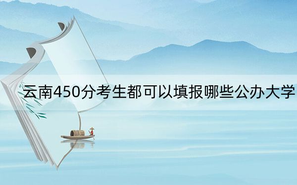 云南450分考生都可以填报哪些公办大学？ 2024年高考有35所450录取的大学