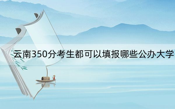 云南350分考生都可以填报哪些公办大学？
