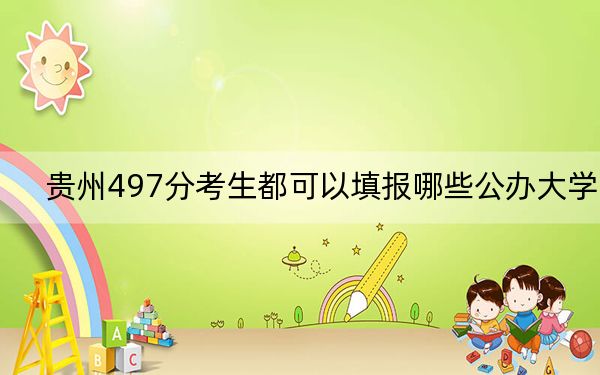 贵州497分考生都可以填报哪些公办大学?(附带2022-2024年497录取名单)