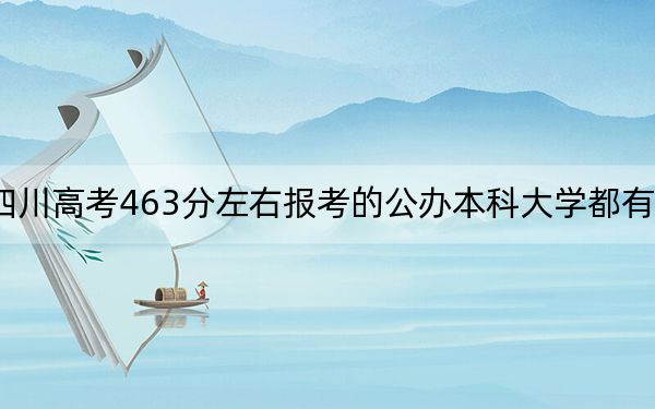 四川高考463分左右报考的公办本科大学都有哪些？（供2025届高三考生参考）