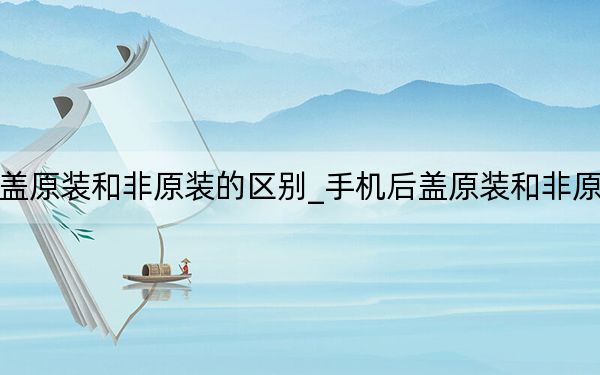 手机后盖原装和非原装的区别_手机后盖原装和非原装的区别
