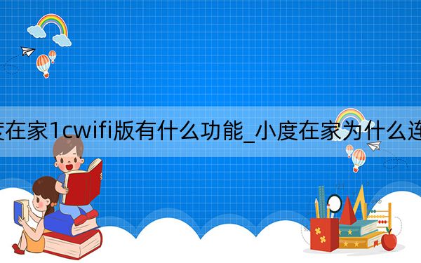 小度在家1cwifi版有什么功能_小度在家为什么连不上wifi