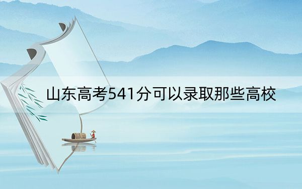 山东高考541分可以录取那些高校?(附带近三年541分大学录取名单)